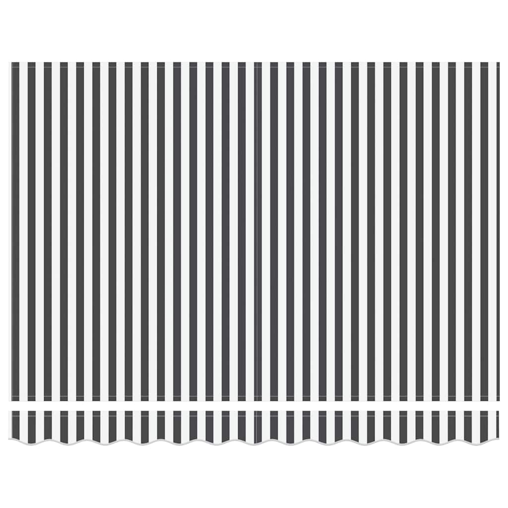 Markis infällbar antracit och vit 3x2,5 m tyg&aluminium