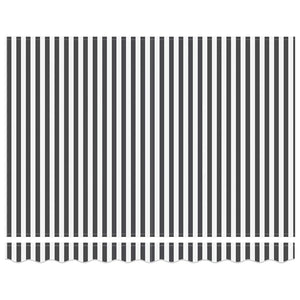 Markis infällbar antracit och vit 3x2,5 m tyg&aluminium