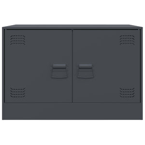 TV-skåp 2 st antracit 67x39x44 cm stål