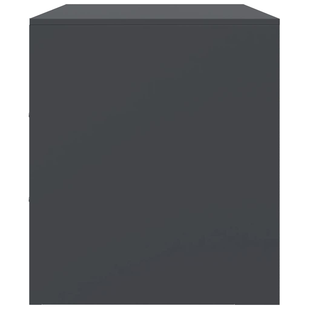 TV-skåp 2 st antracit 67x39x44 cm stål