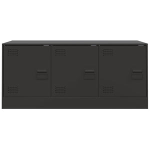 TV-skåp svart 99x39x44 cm stål