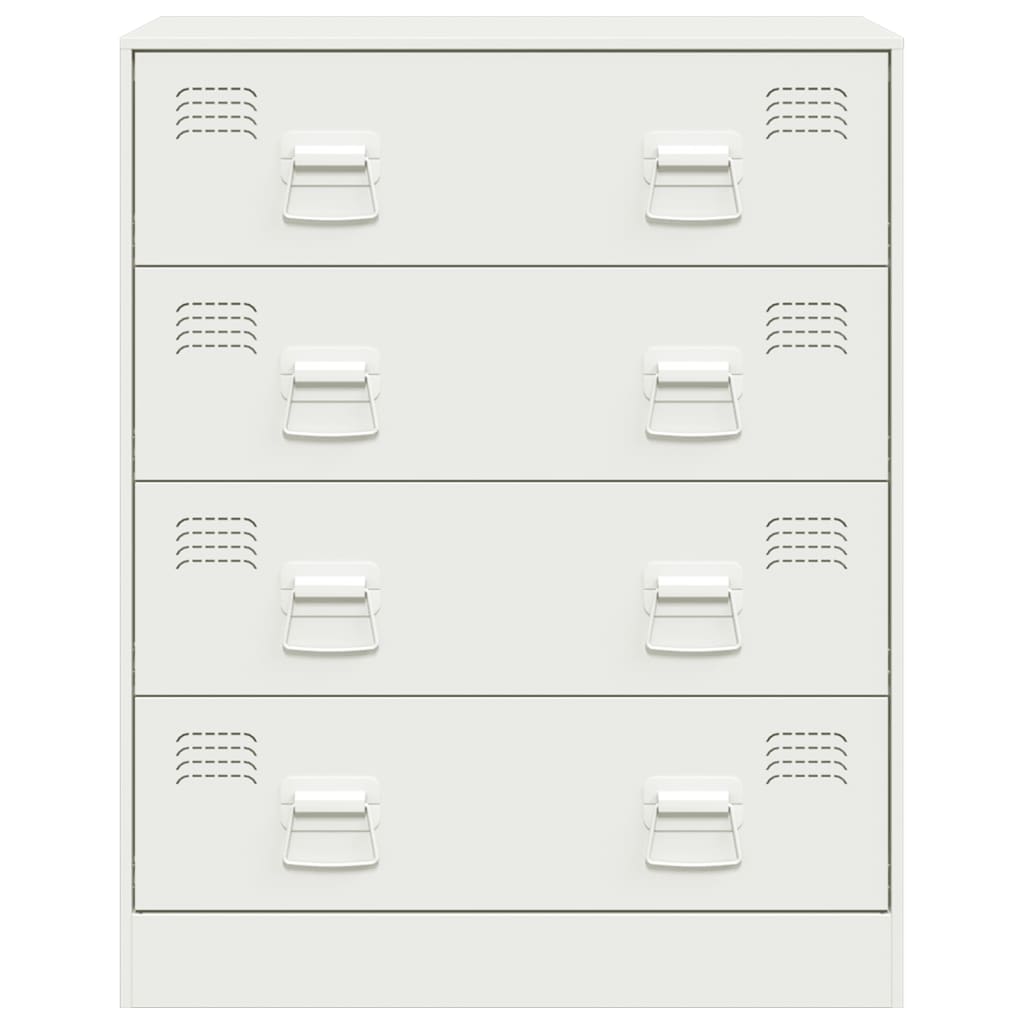 Byrå vit 67x39x83 cm stål