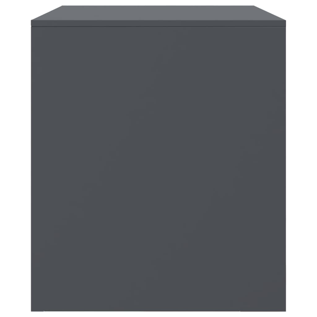 TV-skåp 2 st antracit 67x39x44 cm stål