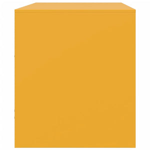 TV-skåp 2 st senapsgul 67x39x44 cm stål