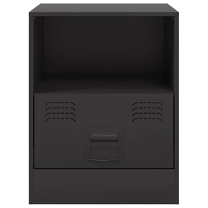 Sängskåp svart 34,5x39x44 cm stål