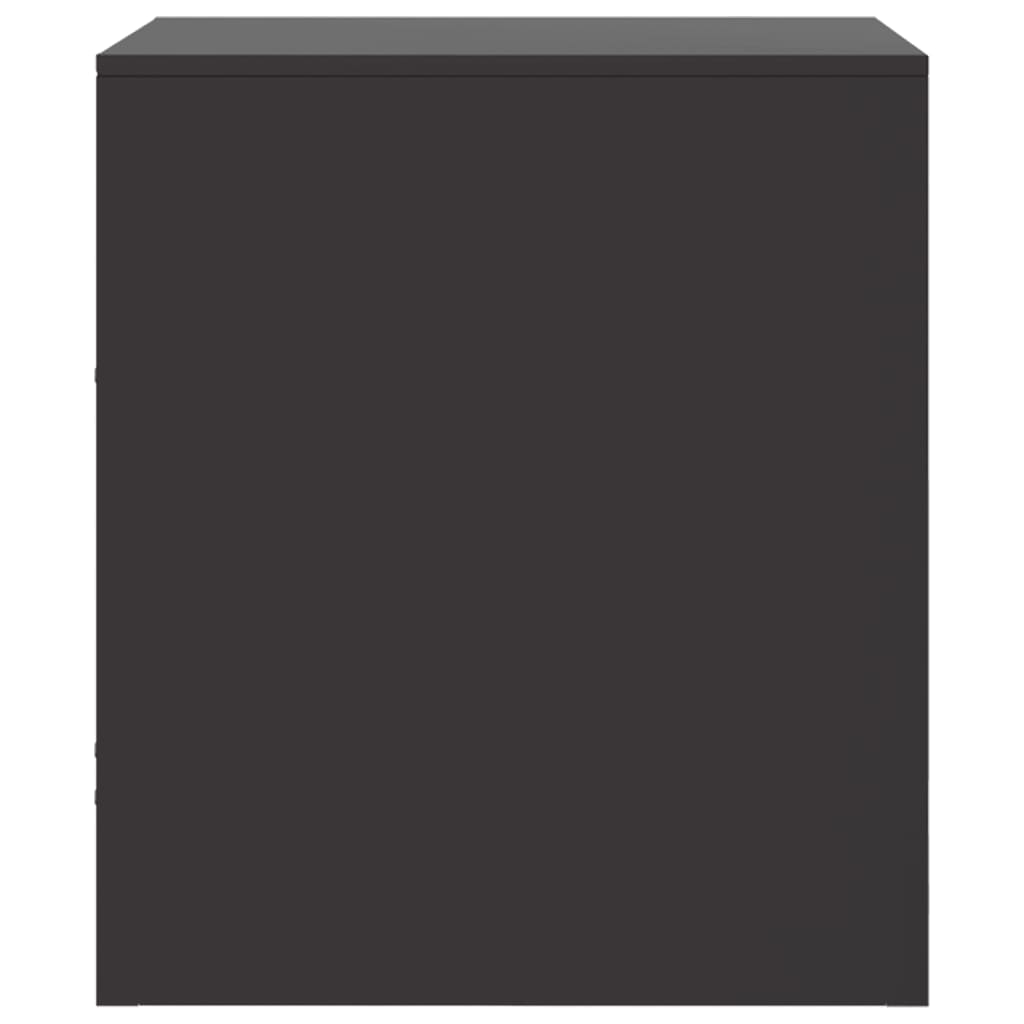 Sängskåp svart 34,5x39x44 cm stål