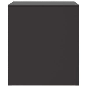 Sängskåp 2 st svart 34,5x39x44 cm stål