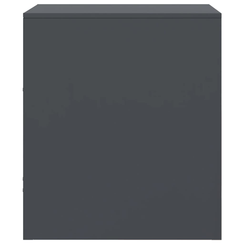 Sängskåp 2 st antracit 34,5x39x44 cm stål