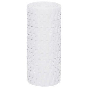 Balkongskärmar 10 st vit 255x19 cm konstrottning