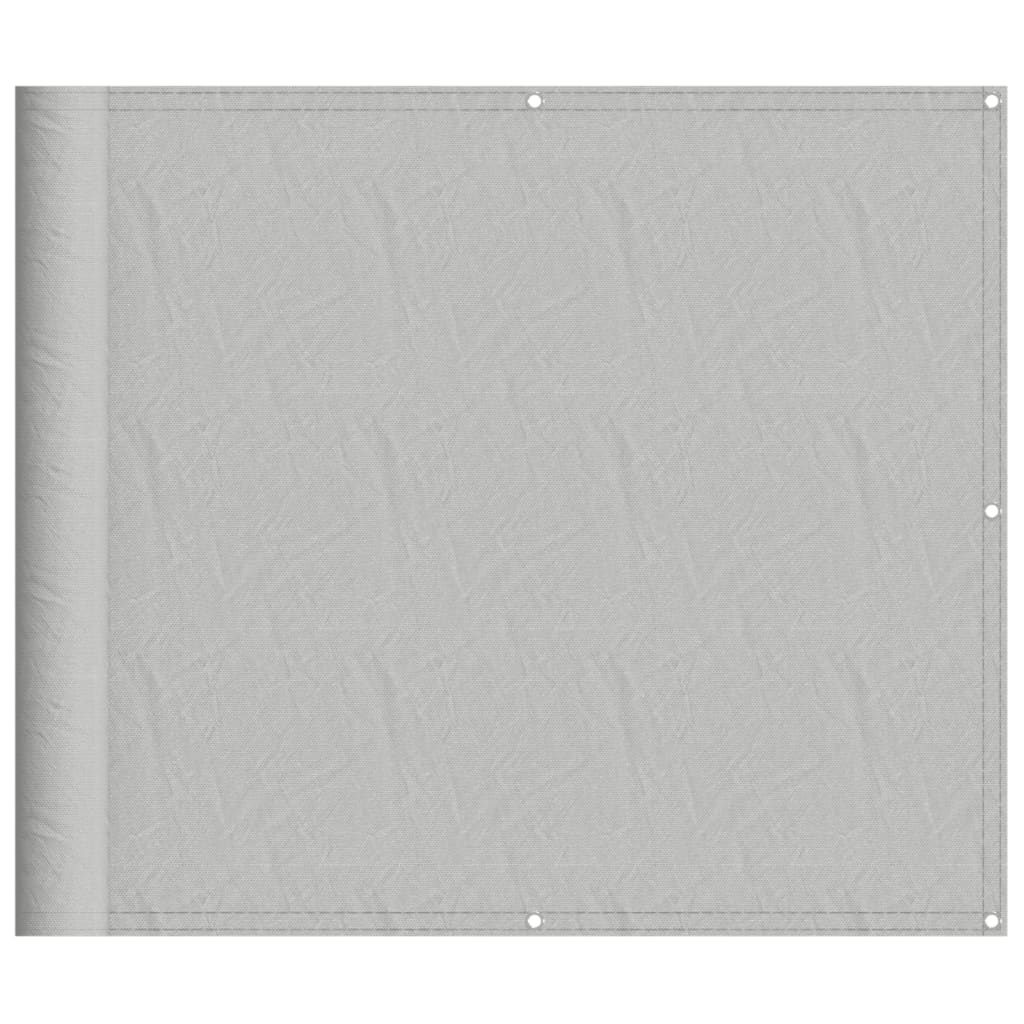Balkongskärm ljusgrå 90x400 cm 100% polyester oxford