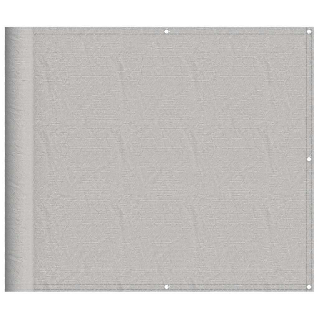 Balkongskärm ljusgrå 90x500 cm 100% polyester oxford