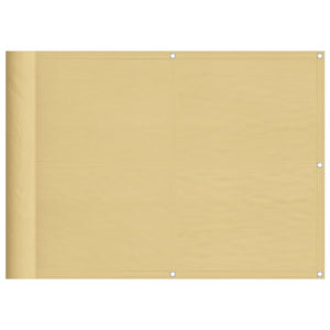 Balkongskärm sand 75x600 cm 100% polyester oxford