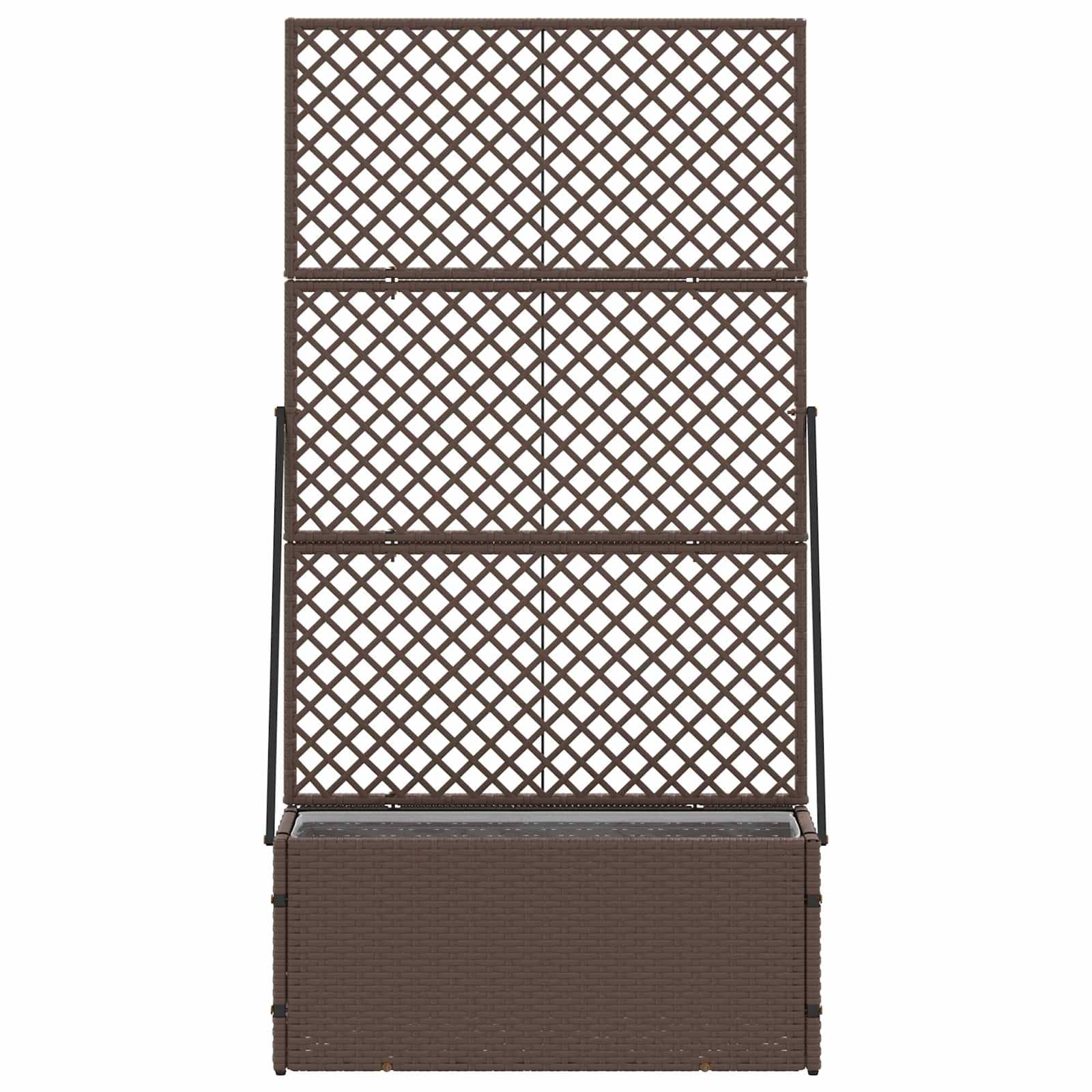 Trädgårdsplanterare Brun 70 x 30 x 135 cm Metall