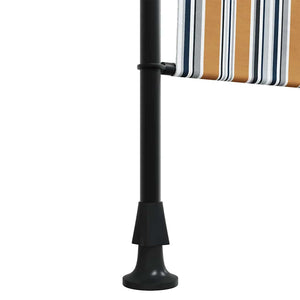 Rullgardin utomhus gul och vit 120x270 cm tyg&stål