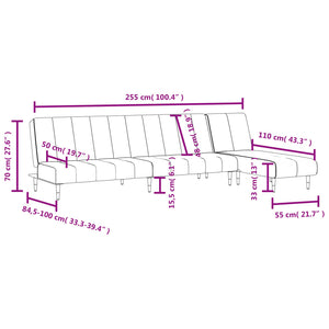Soffgrupp 2 delar mörkgrå sammet