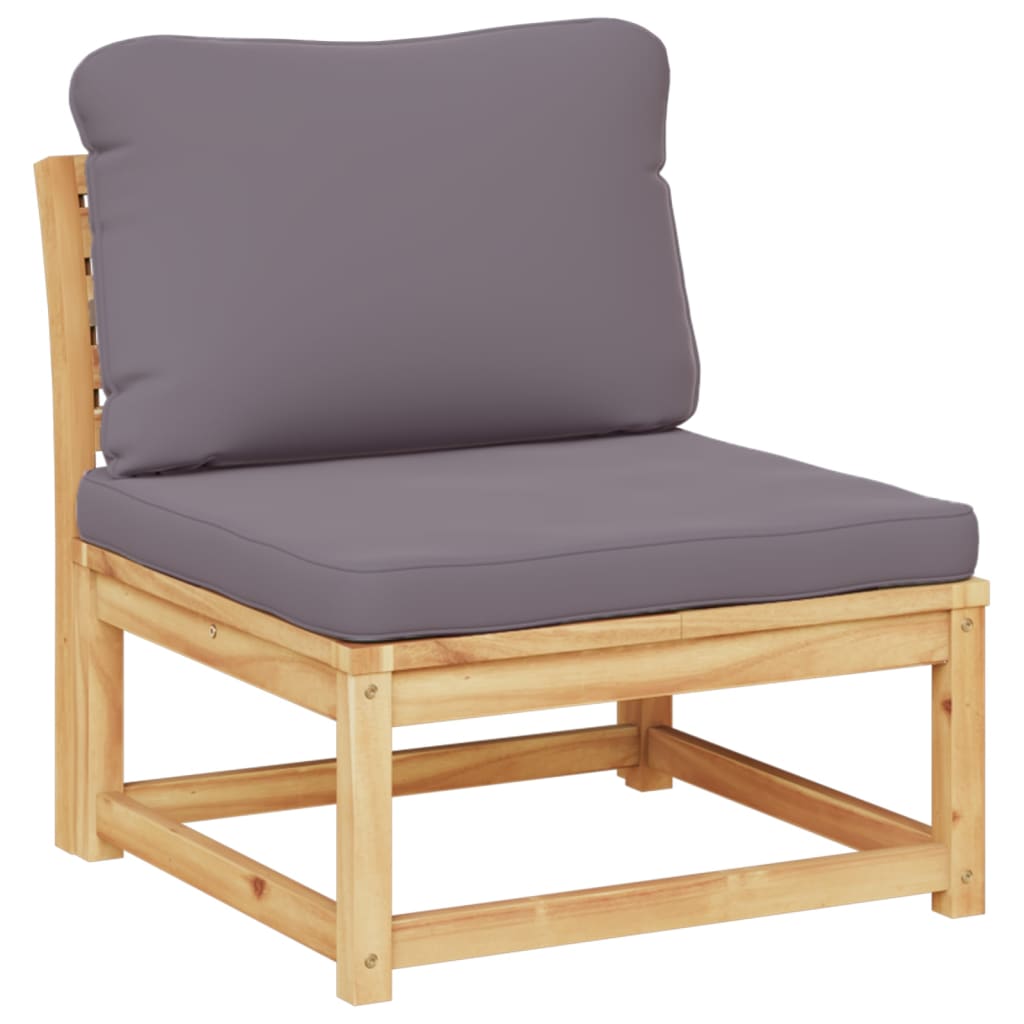 Loungegrupp för trädgården med dynor 11 delar massivt akaciaträ