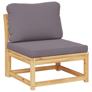 Loungegrupp för trädgården med dynor 11 delar massivt akaciaträ