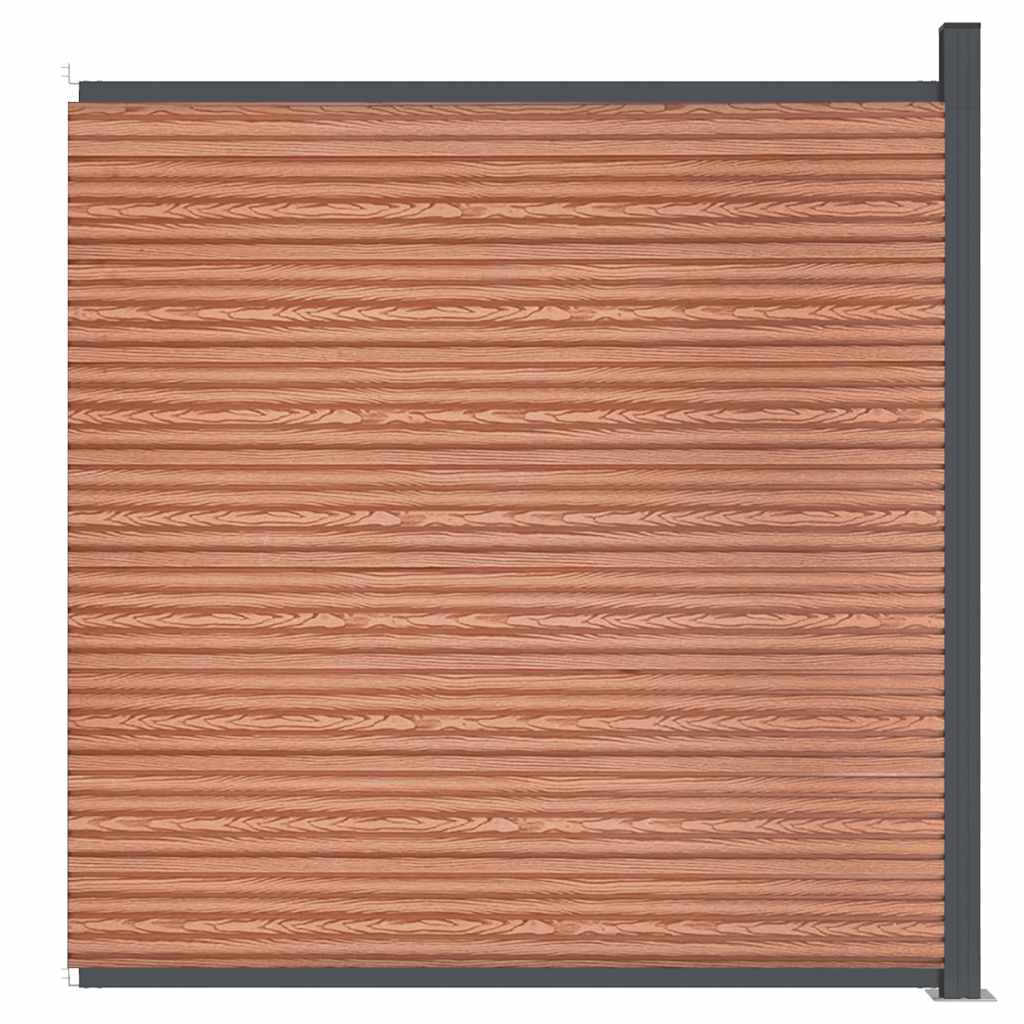 Staketpanel WPC brun 173x186 cm