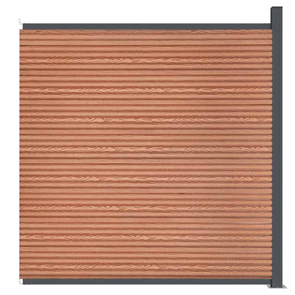 Staketpanel WPC brun 173x186 cm