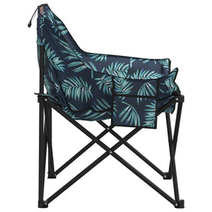 Campingstolar med ficka fällbar 2 st bladmönster