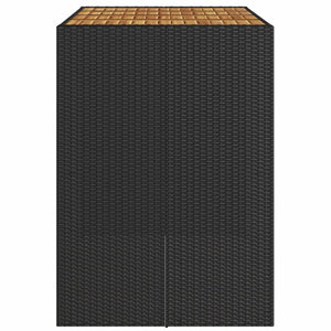 Trädgårdsbord med akaciaträ svart 145x80x110 cm konstrotting