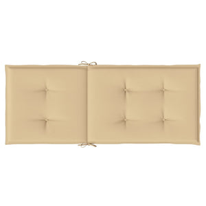 Stolsdynor högt ryggstöd 6 st melerad beige 120x50x4 cm tyg