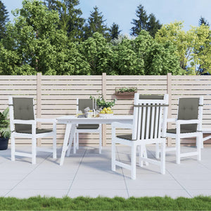 Stolsdynor lågt ryggstöd 4 st melerad mörkgrå 100x50x4 cm tyg