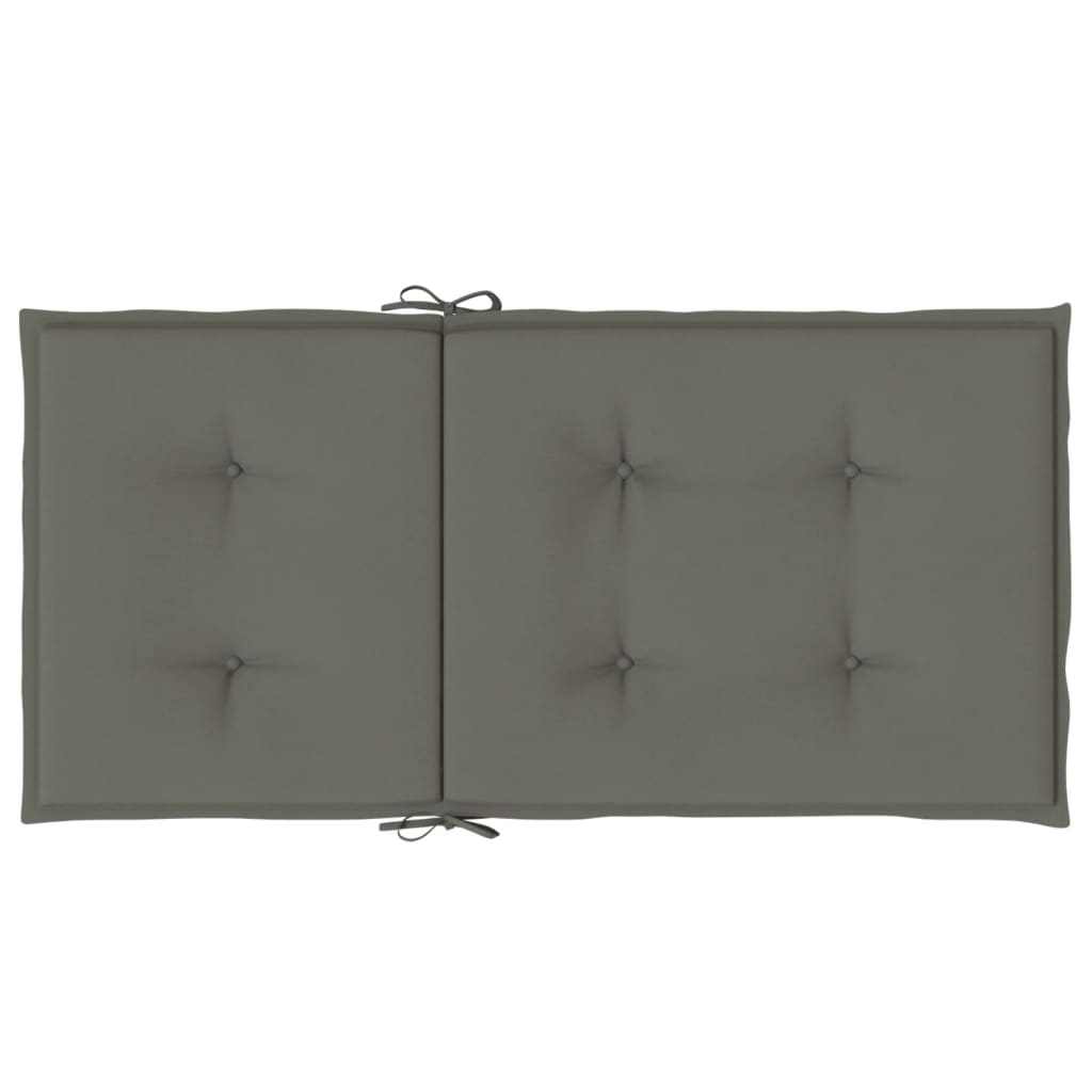 Stolsdynor lågt ryggstöd 4 st melerad mörkgrå 100x50x4 cm tyg