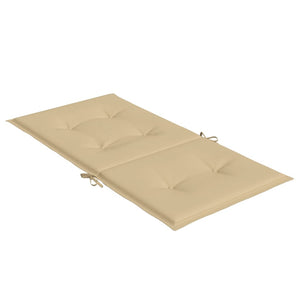 Stolsdynor lågt ryggstöd 4 st melerad beige 100x50x4 cm tyg