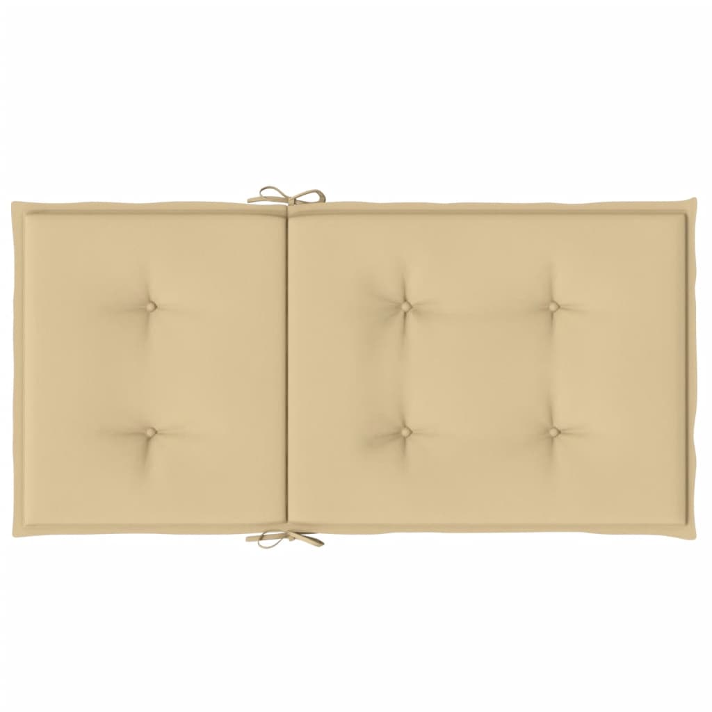 Stolsdynor lågt ryggstöd 4 st melerad beige 100x50x4 cm tyg