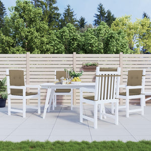 Stolsdynor lågt ryggstöd 4 st melerad taupe 100x50x4 cm tyg