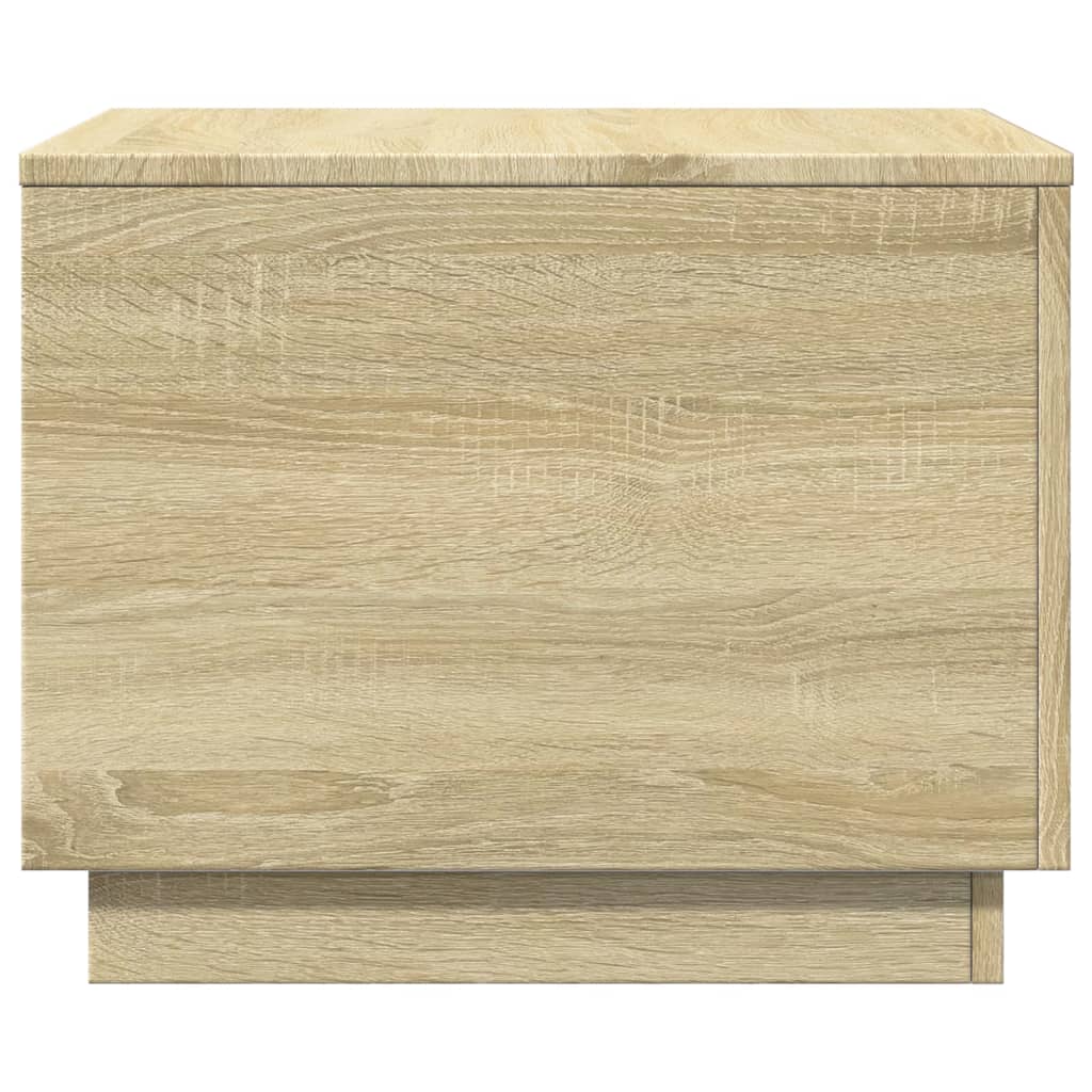 Soffbord med LED sonoma-ek 50x50x40 cm