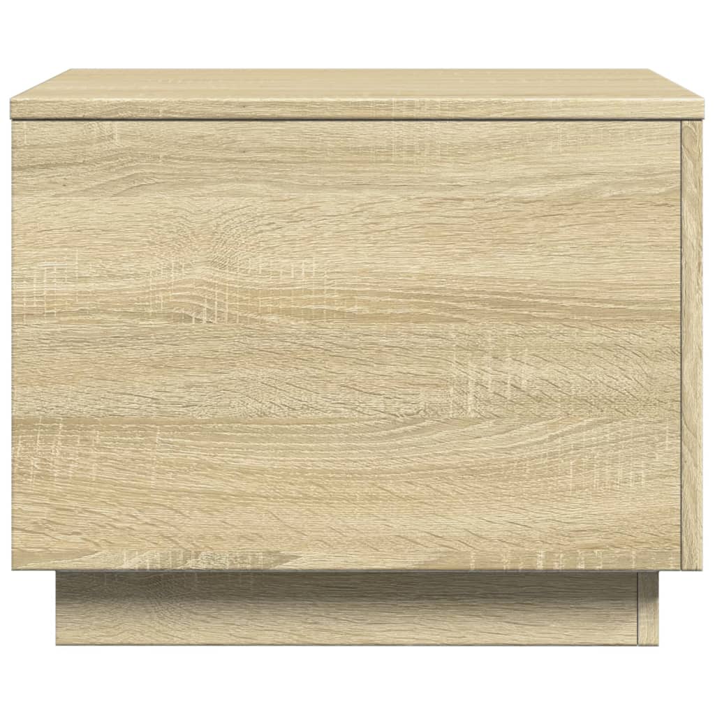 Soffbord med LED sonoma-ek 50x50x40 cm