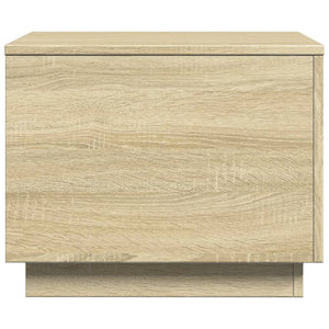 Soffbord med LED sonoma-ek 50x50x40 cm
