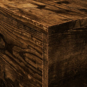 Soffbord med LED rökfärgad ek 50x50x40 cm