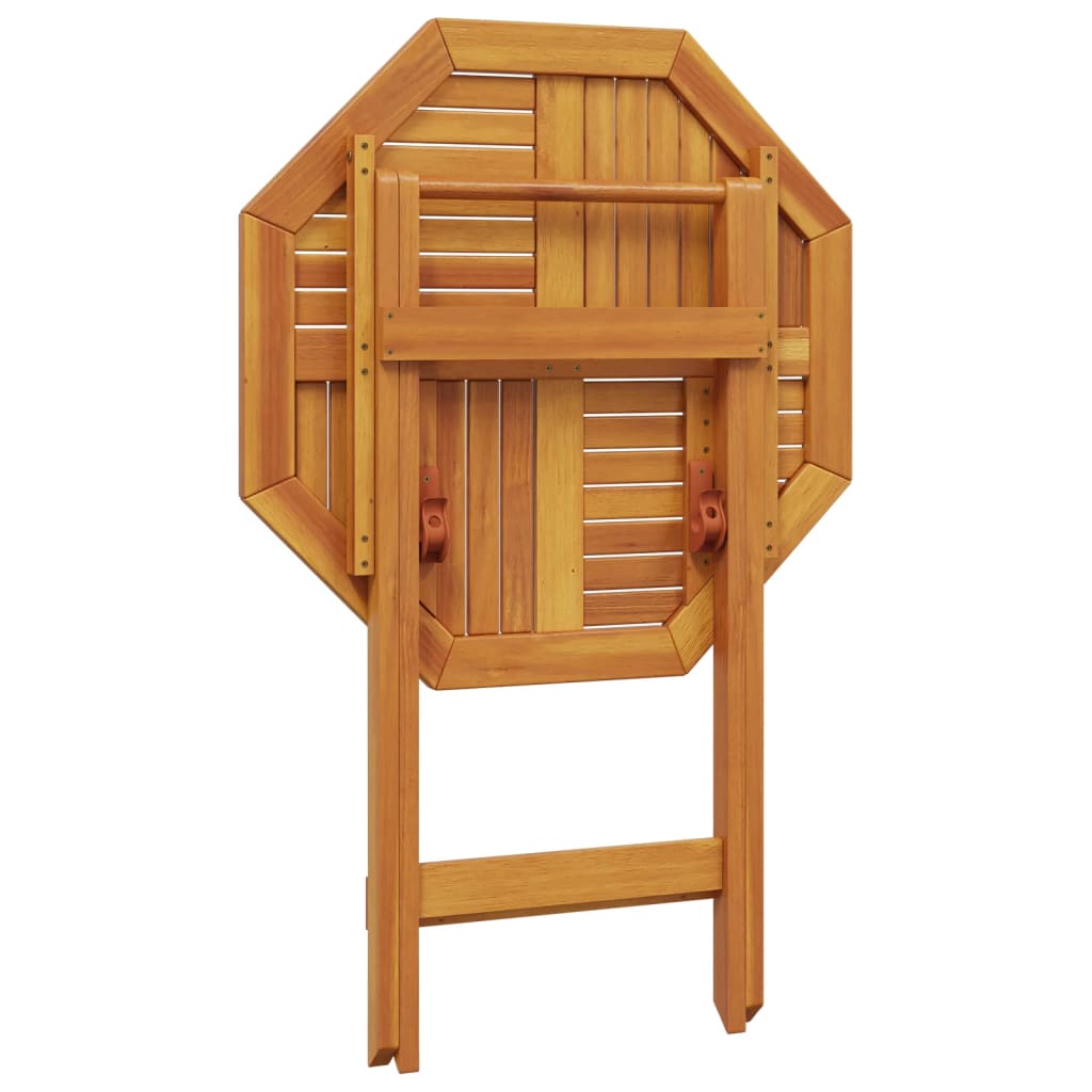 Hopfällbart trädgårdsbord Ø70x75 cm massivt akaciaträ