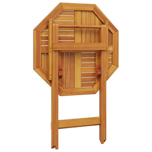 Hopfällbart trädgårdsbord Ø70x75 cm massivt akaciaträ