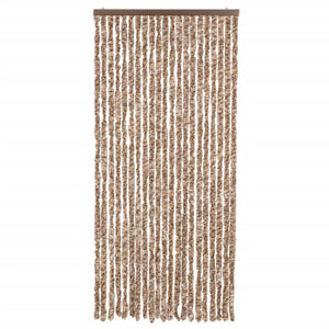 Insektsgardin beige och mörkbrun 90x200 cm chenille