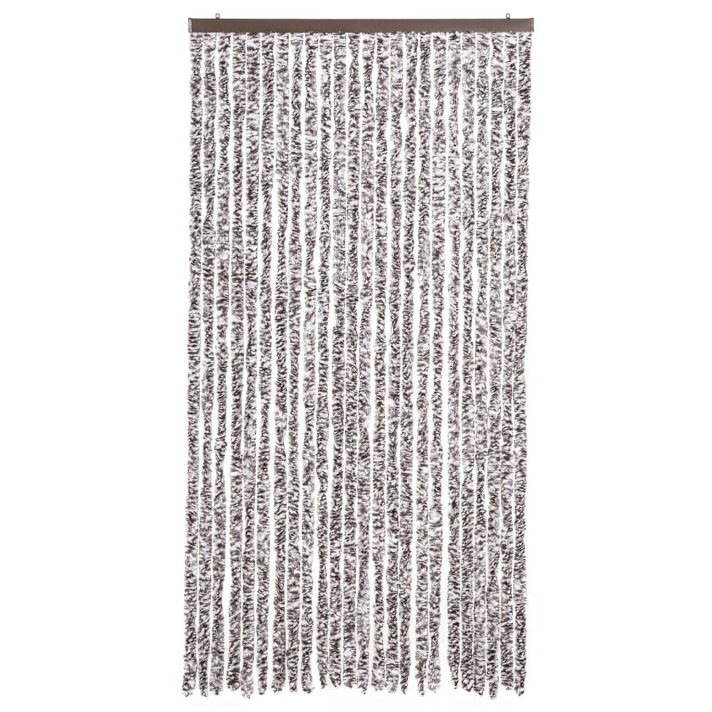 Insektsgardin brun och beige 100x200 cm chenille