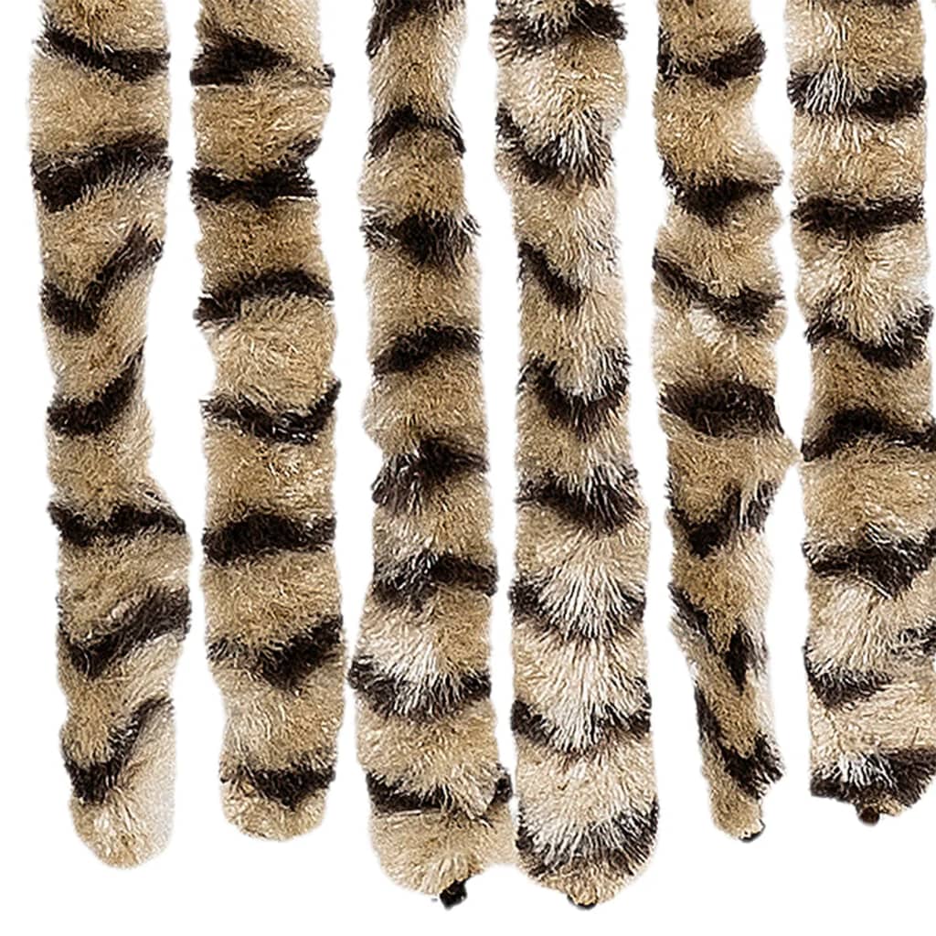 Insektsgardin beige och brun 90x200 cm chenille