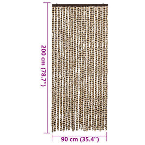 Insektsgardin beige och brun 90x200 cm chenille