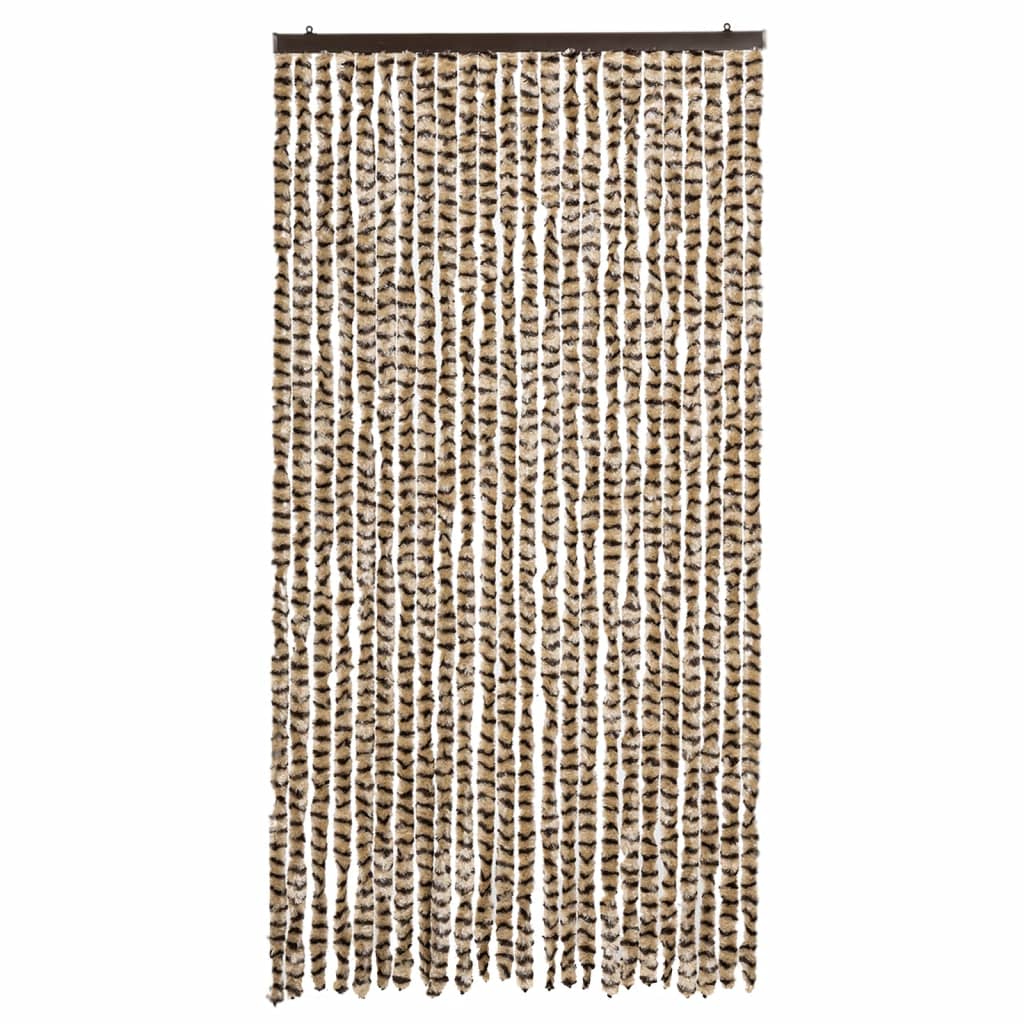 Insektsgardin beige och brun 100x200 cm chenille