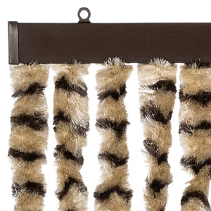 Insektsgardin beige och brun 100x200 cm chenille