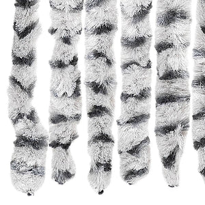 Insektsgardin ljusgrå och mörkgrå 90x200 cm chenille