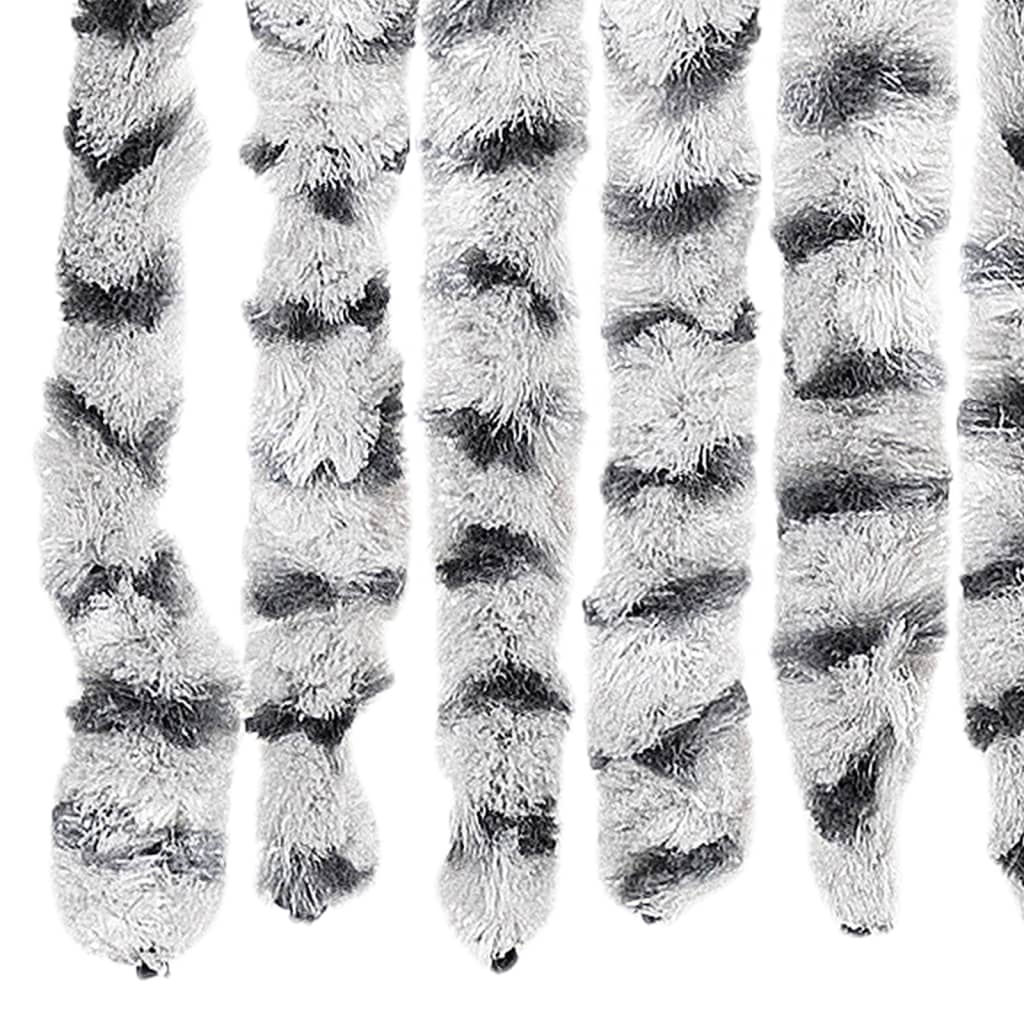 Insektsgardin ljusgrå och mörkgrå 100x230 cm chenille