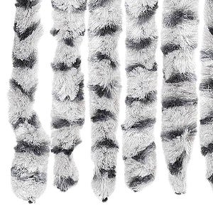 Insektsgardin ljusgrå och mörkgrå 100x230 cm chenille