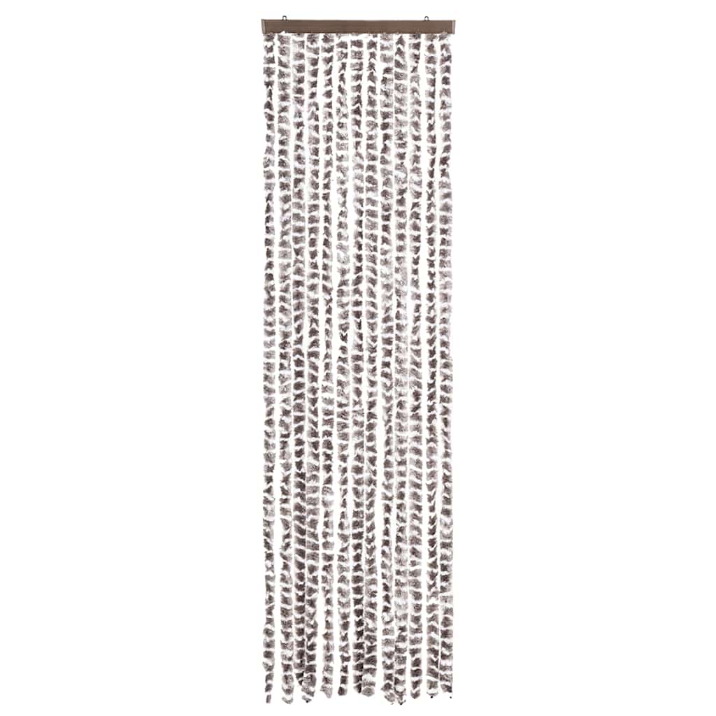 Insektsgardin taupe och vit 56x200 cm chenille