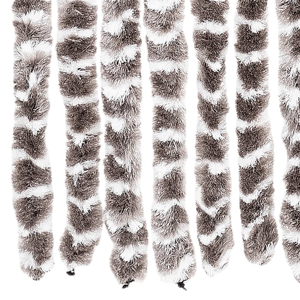 Insektsgardin taupe och vit 90x200 cm chenille