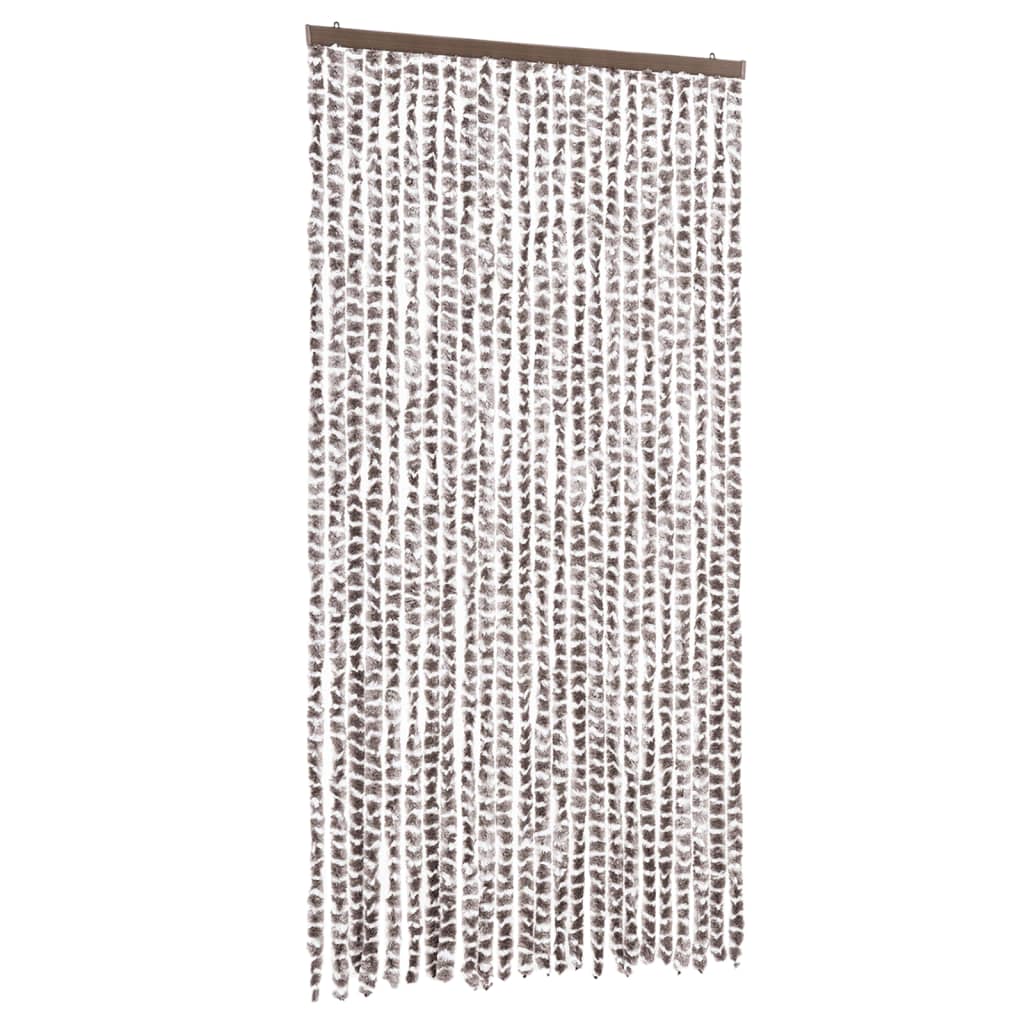 Insektsgardin taupe och vit 100x200 cm chenille