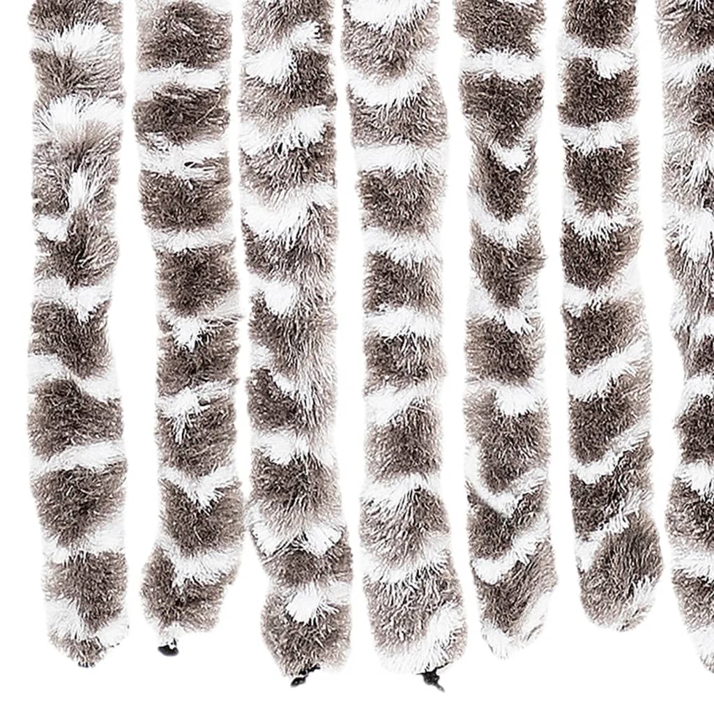 Insektsgardin taupe och vit 100x230 cm chenille